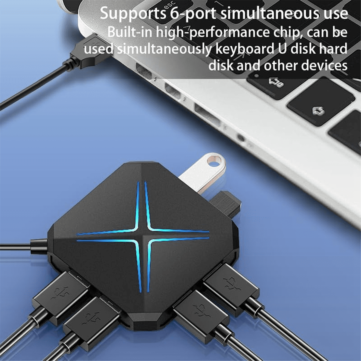 10-In-1 USB HUB Dock Station,USB Audio Adapter for PC , Laptops, Desktops, Stereo Sound Card with 3.5mm Interface plastic Black,1 * USB HUB Dock Station