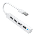 4 Ports USB 2.0 Splitter Extension Cable USB Hub USB 2.0 Docking Station Adapter for Mouse Keyboard PC Laptop White
