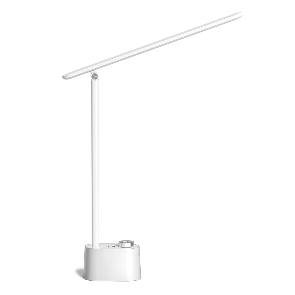 Honeywell HWT-H01 LED Desk Lamp Stepless Dimmable Table Lamp with USB A+C Dual Charging Port Eye-Caring Foldable Desk Light with 3 Color Modes for Home Office Bedroom Reading Study Sunturalux (Gray)