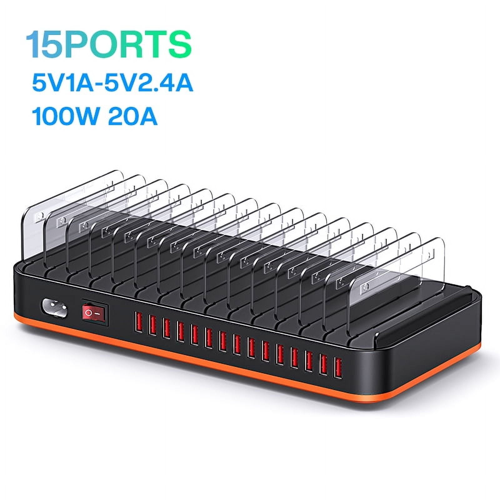 100W Universal 15 Ports Multi USB Fast Charger Charging Station Usb Quick Charge Phone Stand