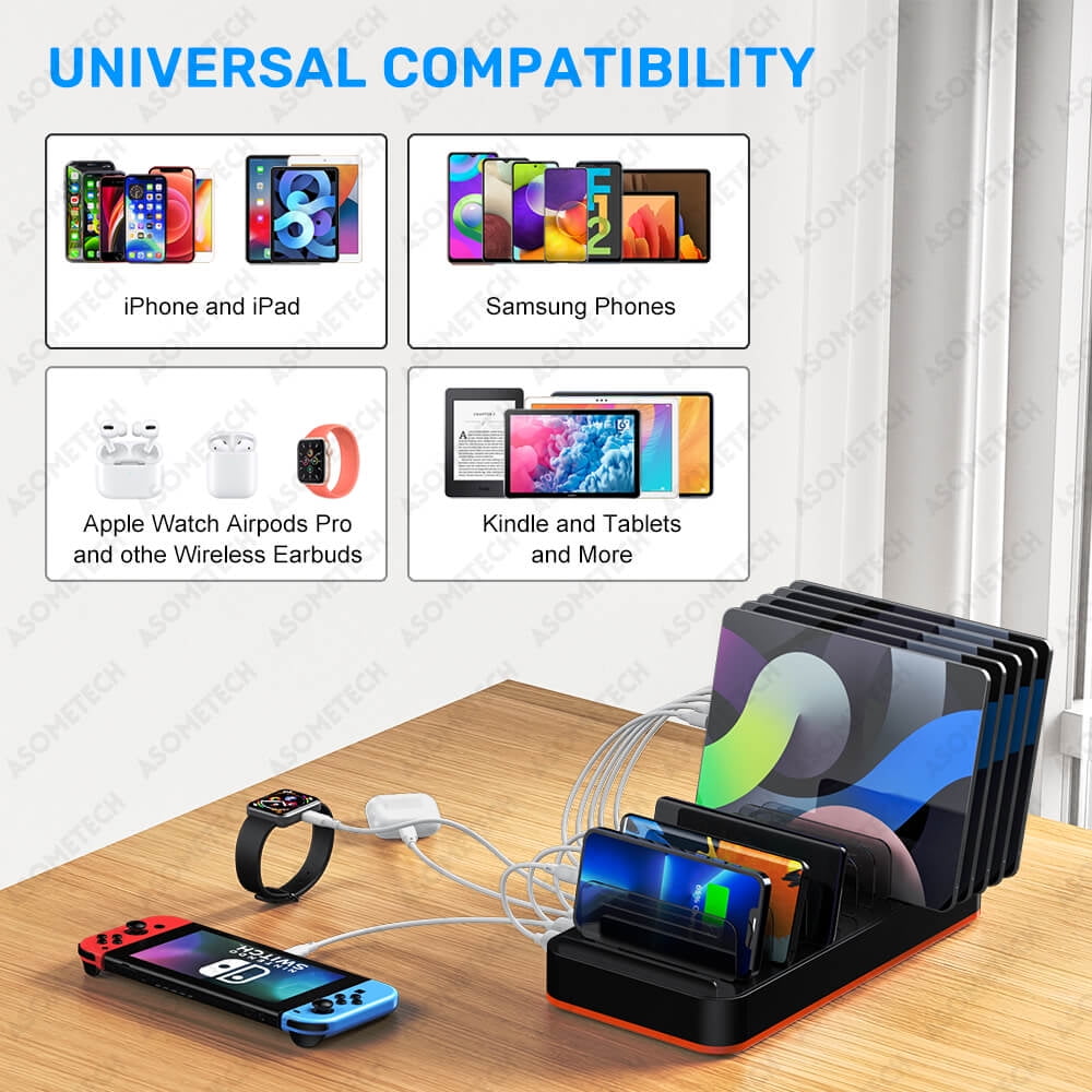 100W Universal 15 Ports Multi USB Fast Charger Charging Station Usb Quick Charge Phone Stand