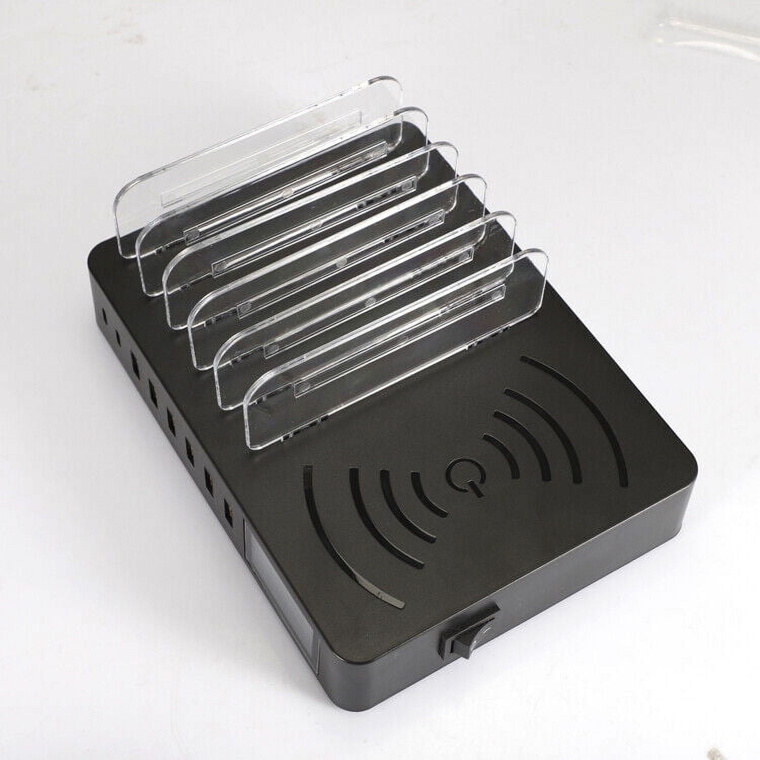 8-Port Type-C USB Wireless Charger Wall LCD Holder Station For Android Device