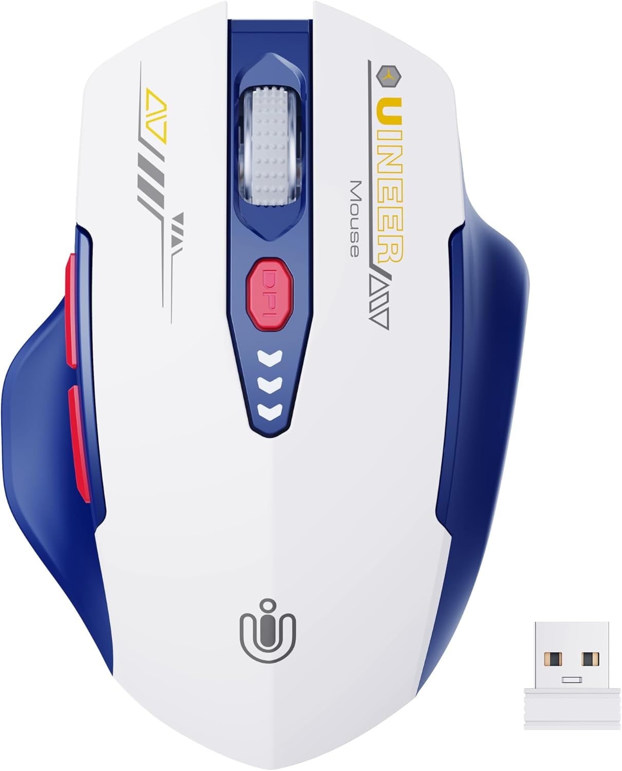 Wireless Mouse,Upgraded 2.4GHz Rechargeable (Battery Level Visible) Ergonomic Computer Mouse,4 Levels DPI, Wireless Mice for Laptop Computer(Matte Black)