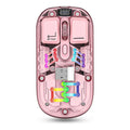 Wireless Transparent RGB Gaming Mouse, Bluetooth 5.0 + 2.4G Dual Mode Mechanical Mouse with Magnetic Top Cover, Rechargeable Ergonomic Mouse for PC Laptop Tablet