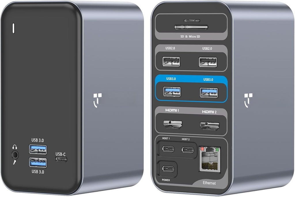 C Docking Station Dual  for  , 15 in 2  C Laptop Docking Station Dual   for  /Air with 2 4K  Display, 6  A, C, SD&amp; SD,LAN, 87W PD 3.0