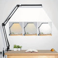 Desk Lamp with Eye-Caring 3 Modes 10 Brightness, Adjustable Swing Arm Long Flexible Lamp for Office Workers and Students,  Port